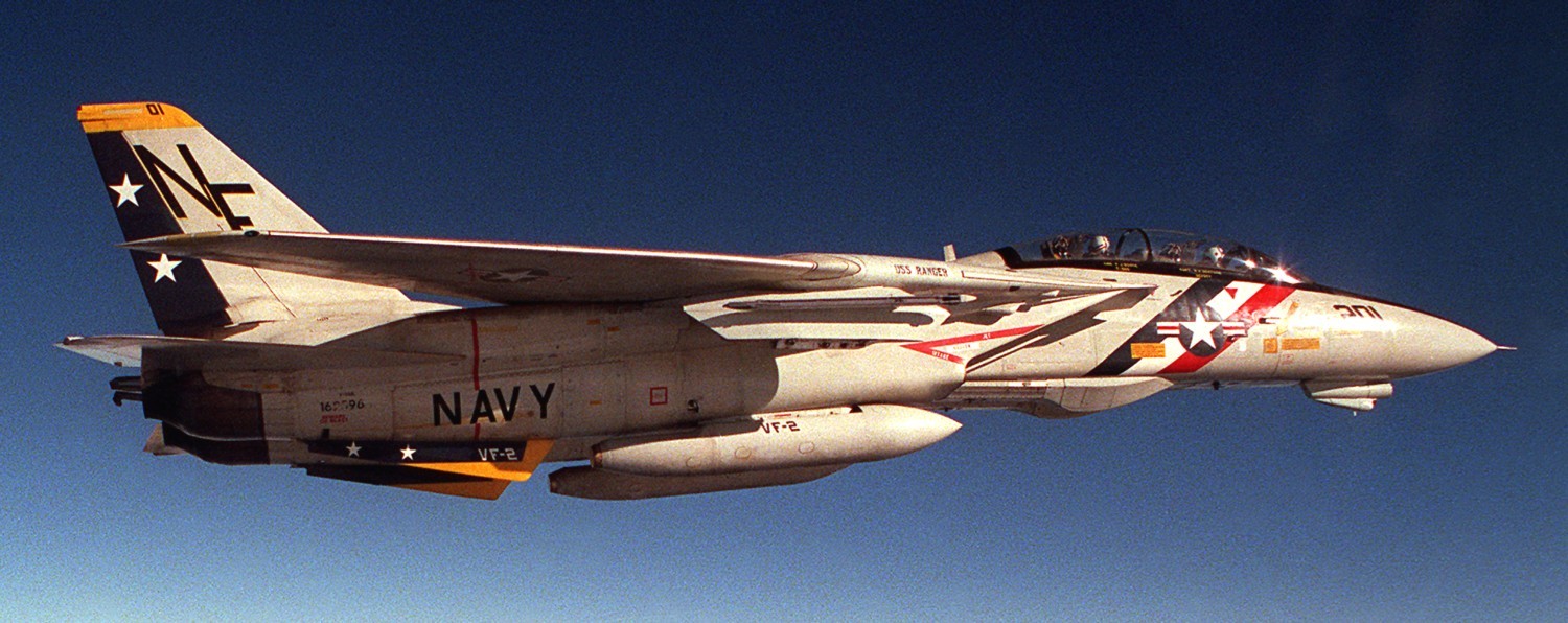 vf-2 bounty hunters fighter squadron fitron f-14a tomcat carrier air wing cvw-2 uss ranger cv-61 73a