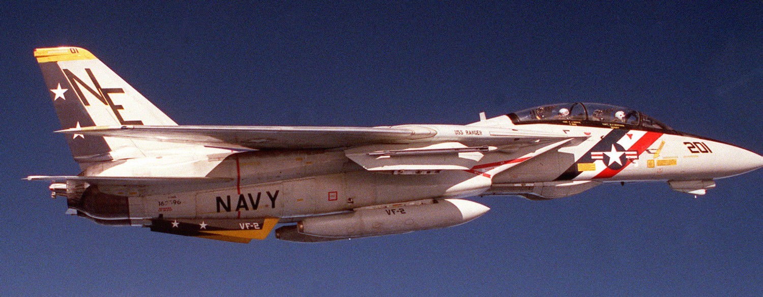 vf-2 bounty hunters fighter squadron fitron f-14a tomcat carrier air wing cvw-2 uss ranger cv-61 74a