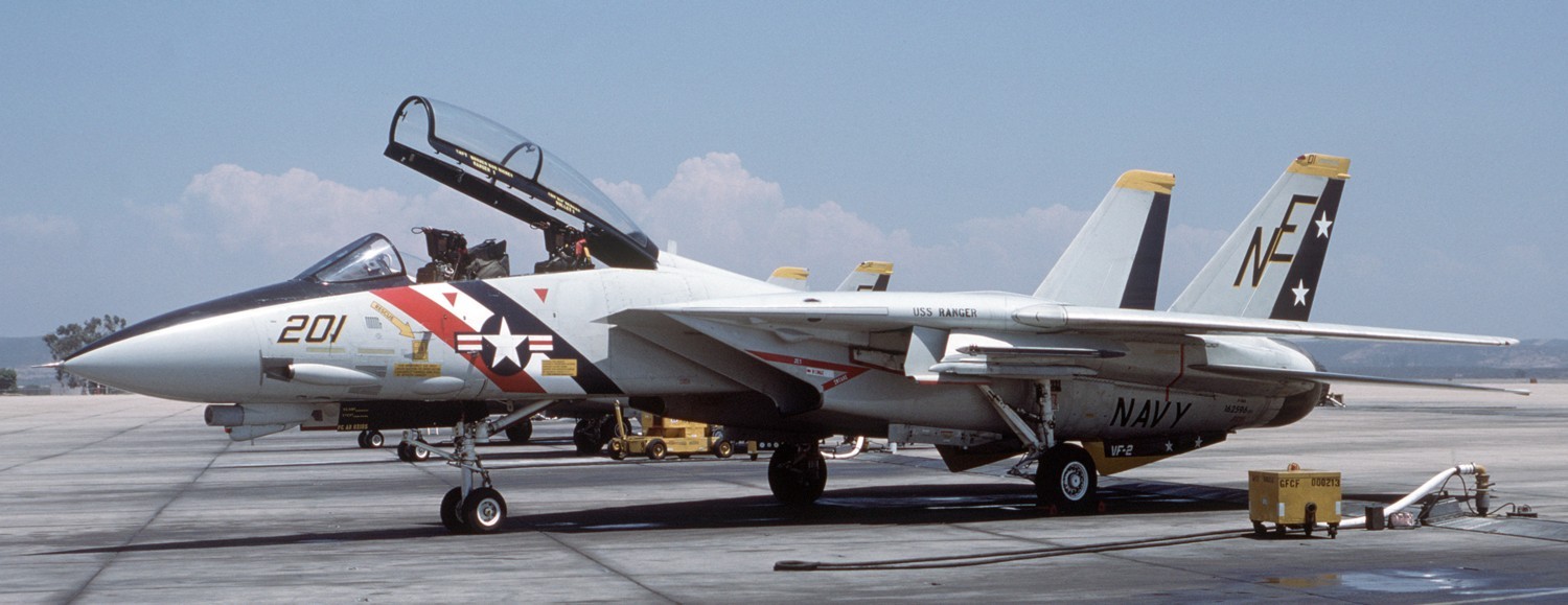 vf-2 bounty hunters fighter squadron fitron f-14a tomcat carrier air wing cvw-2 uss ranger cv-61 91