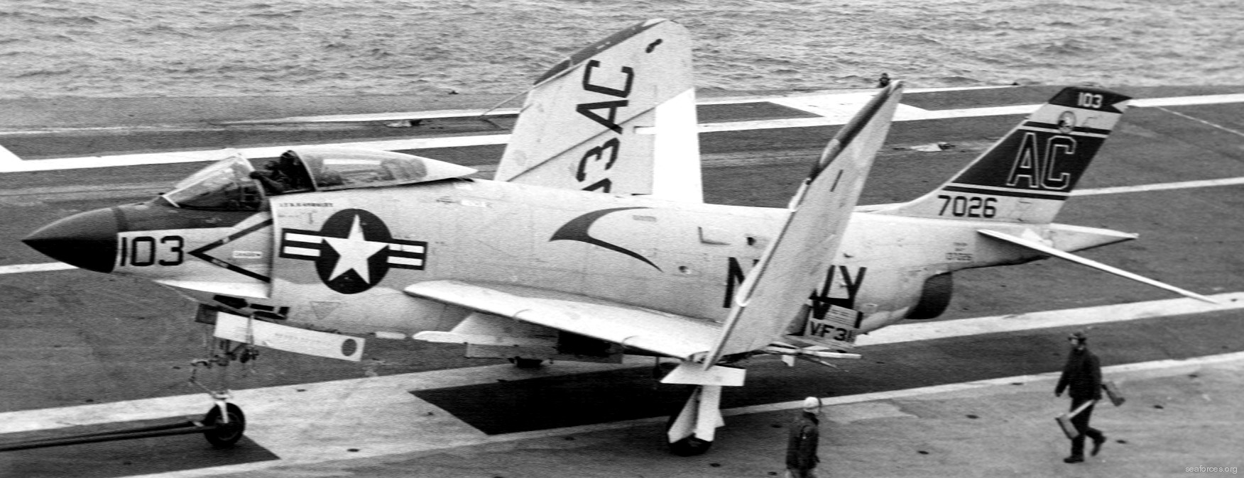 vf-31 tomcatters fighter squadron navy f3h-2n demon cvg-3 uss saratoga cva-60 128