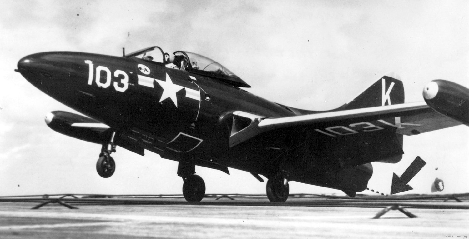 vf-31 tomcatters fighter squadron navy f9f panther cvg-3 uss leyte cv-32 134