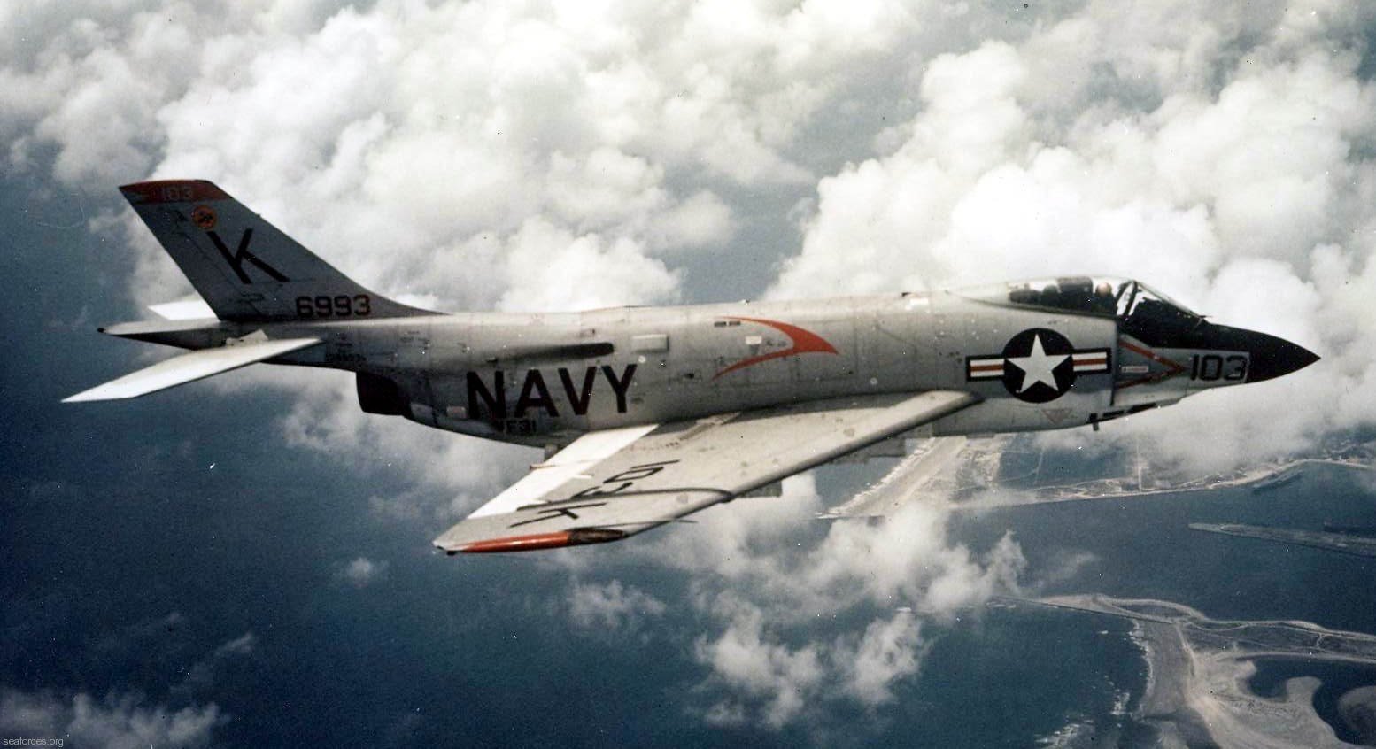 vf-31 tomcatters fighter squadron navy f3h-2n demon cvg-3 uss saratoga cva-60 144
