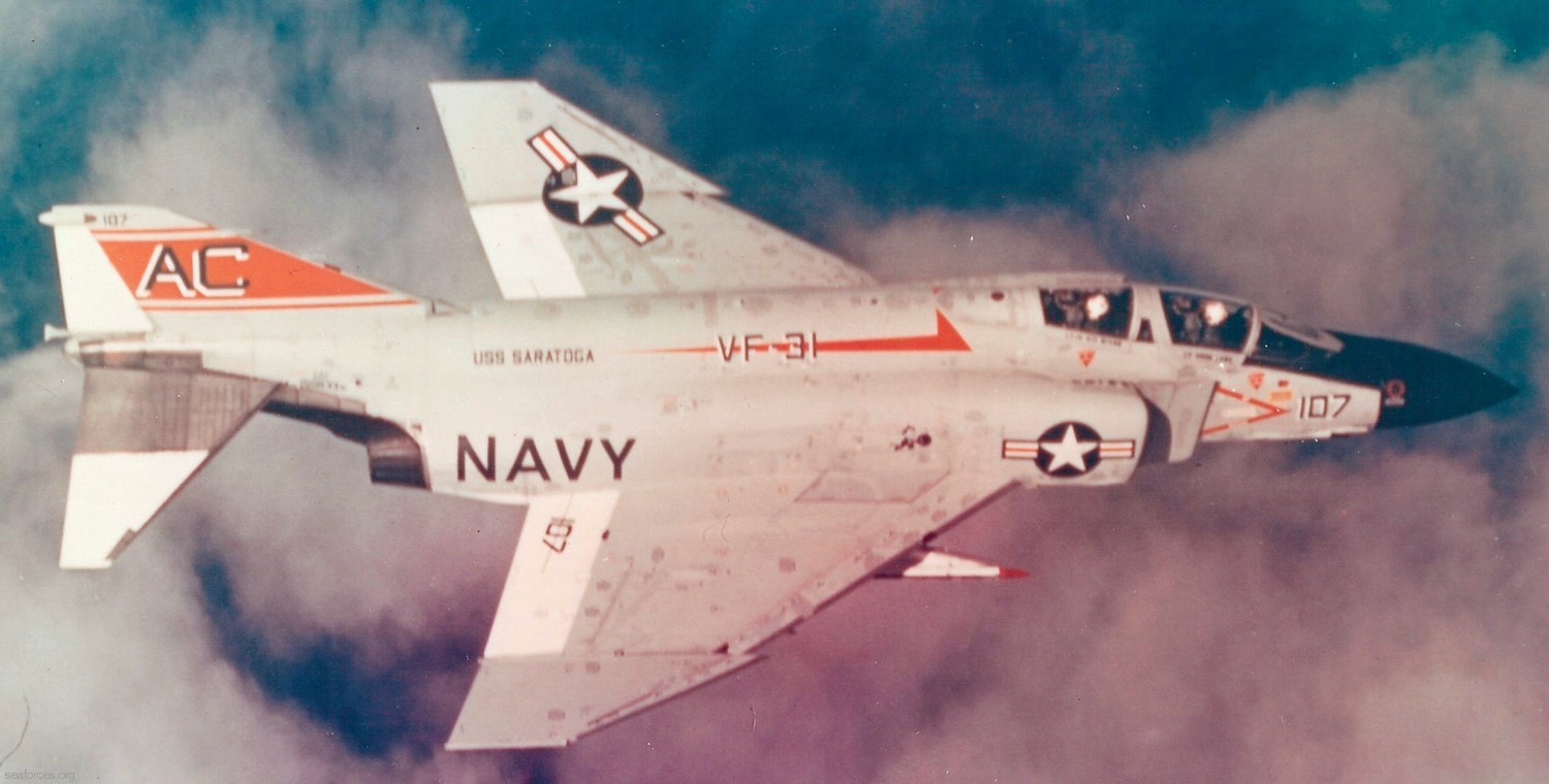 vf-31 tomcatters fighter squadron navy f-4j phantom ii cvw-3 uss saratoga cv-60 166