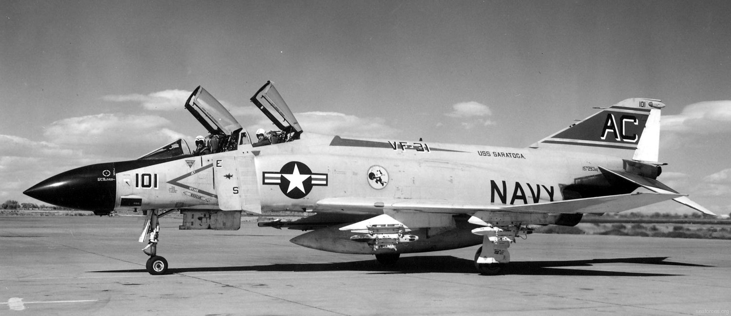 vf-31 tomcatters fighter squadron navy f-4j phantom ii cvw-3 uss saratoga cv-60 168