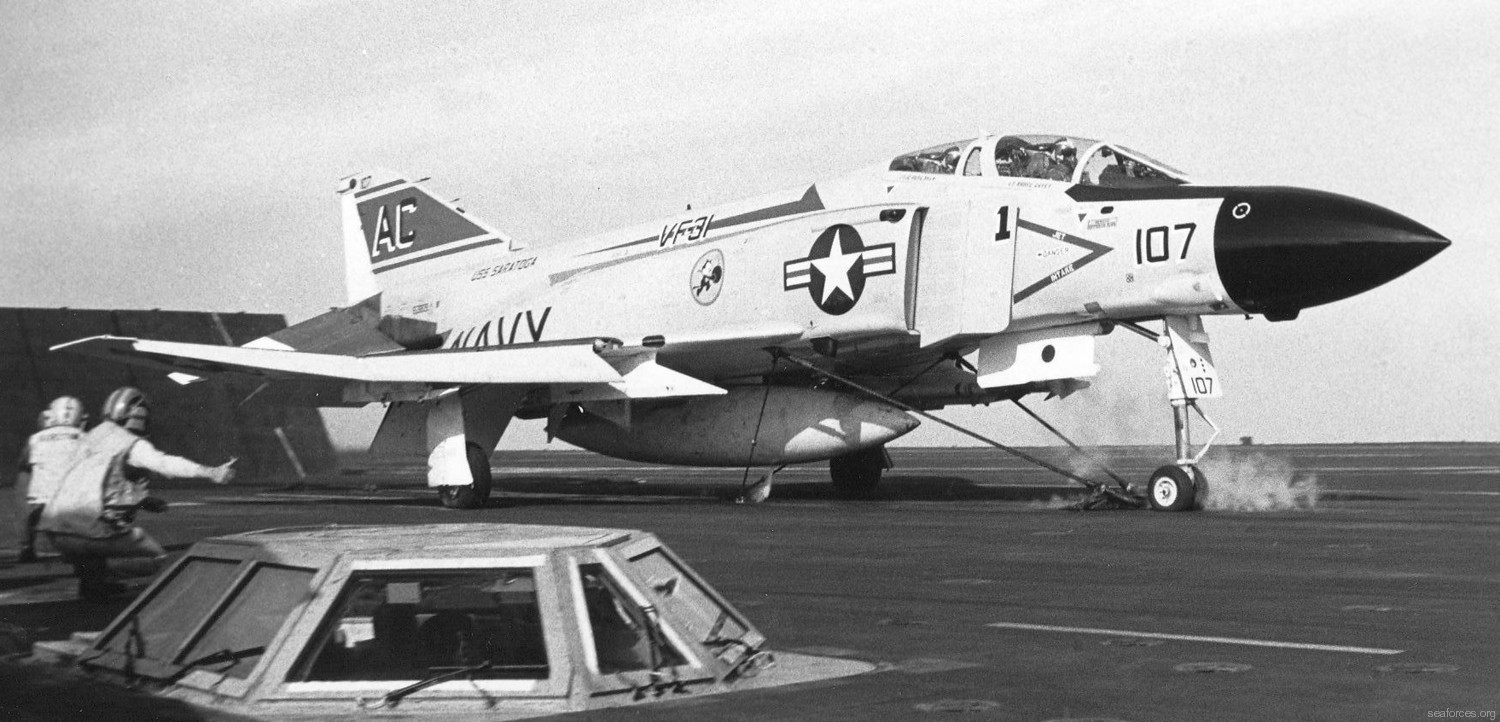 vf-31 tomcatters fighter squadron navy f-4j phantom ii cvw-3 uss saratoga cv-60 170