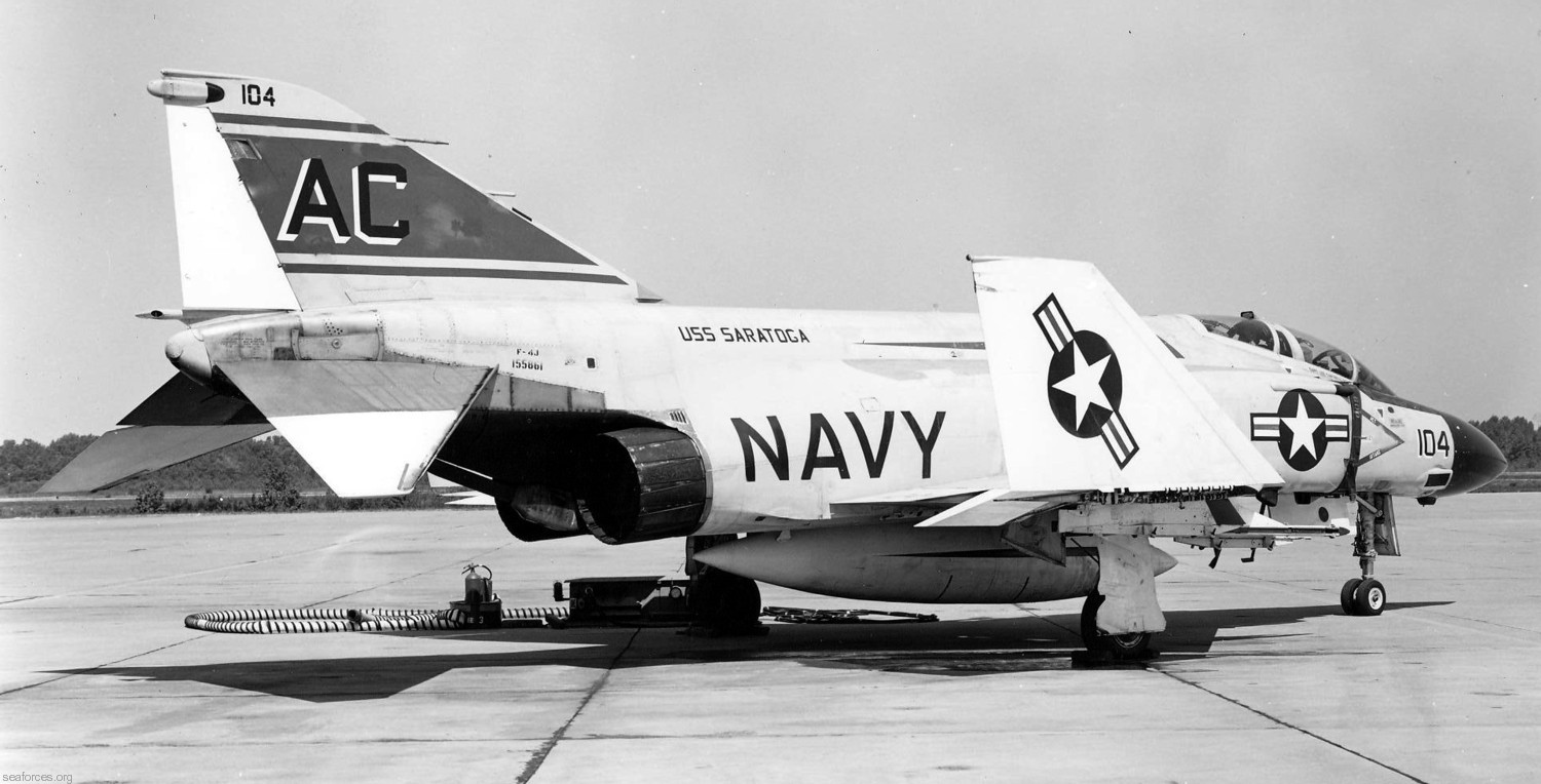 vf-31 tomcatters fighter squadron navy f-4j phantom ii cvw-3 uss saratoga cv-60 173