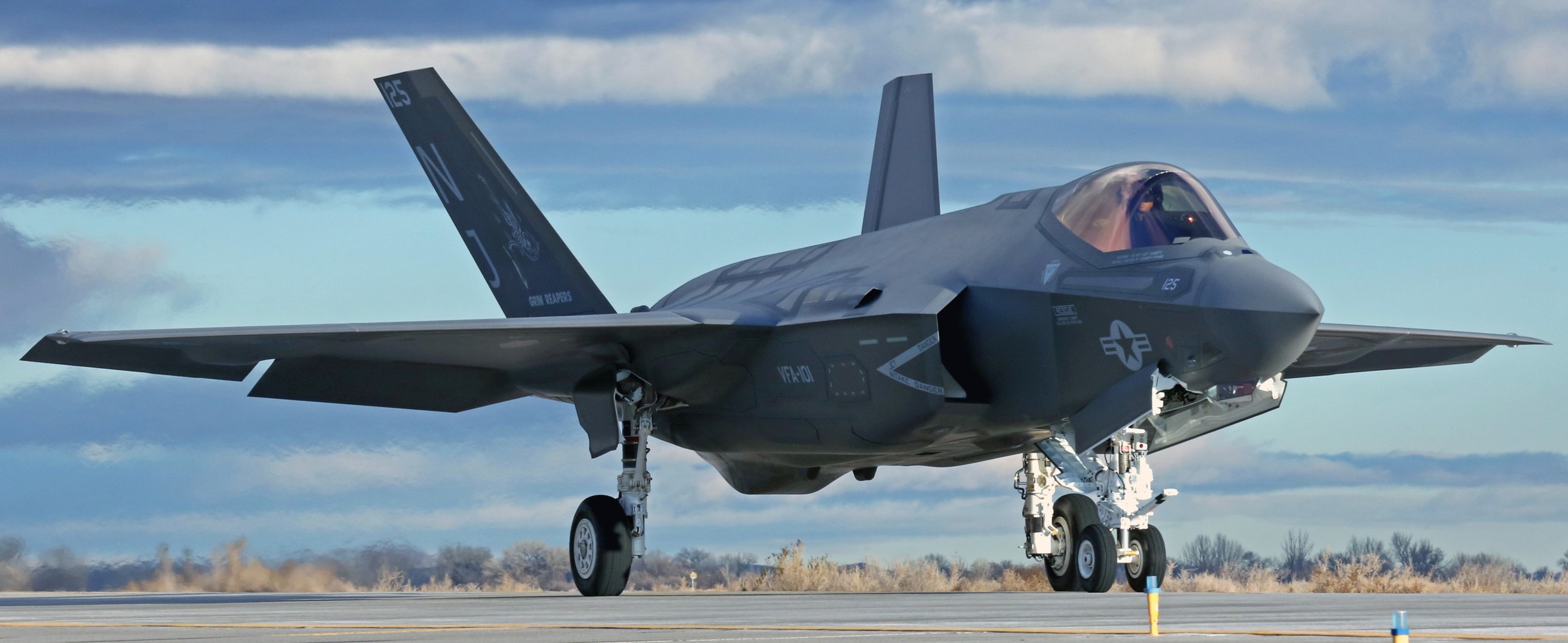 vfa-101 grim reapers strike fighter squadron us navy f-35c lightning jsf frs 19 nas fallon nevada