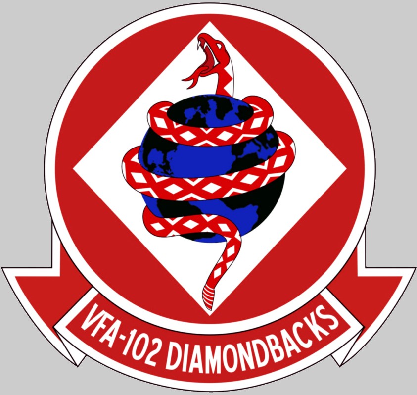 vfa-102 diamondbacks insignia crest patch badge us navy squadron