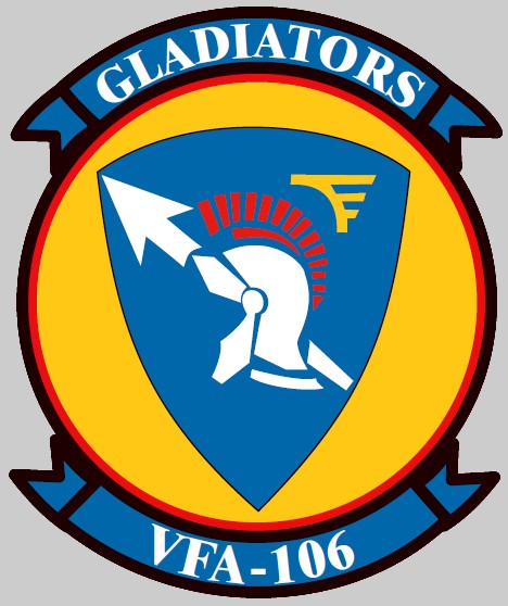 vfa-106 gladiators insignia crest patch badge strike fighter squadron frs