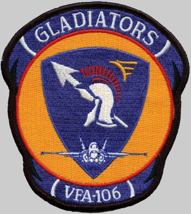 vfa-106 gladiators patch insignia crest 03 strike fighter squadron fleet replacement us navy