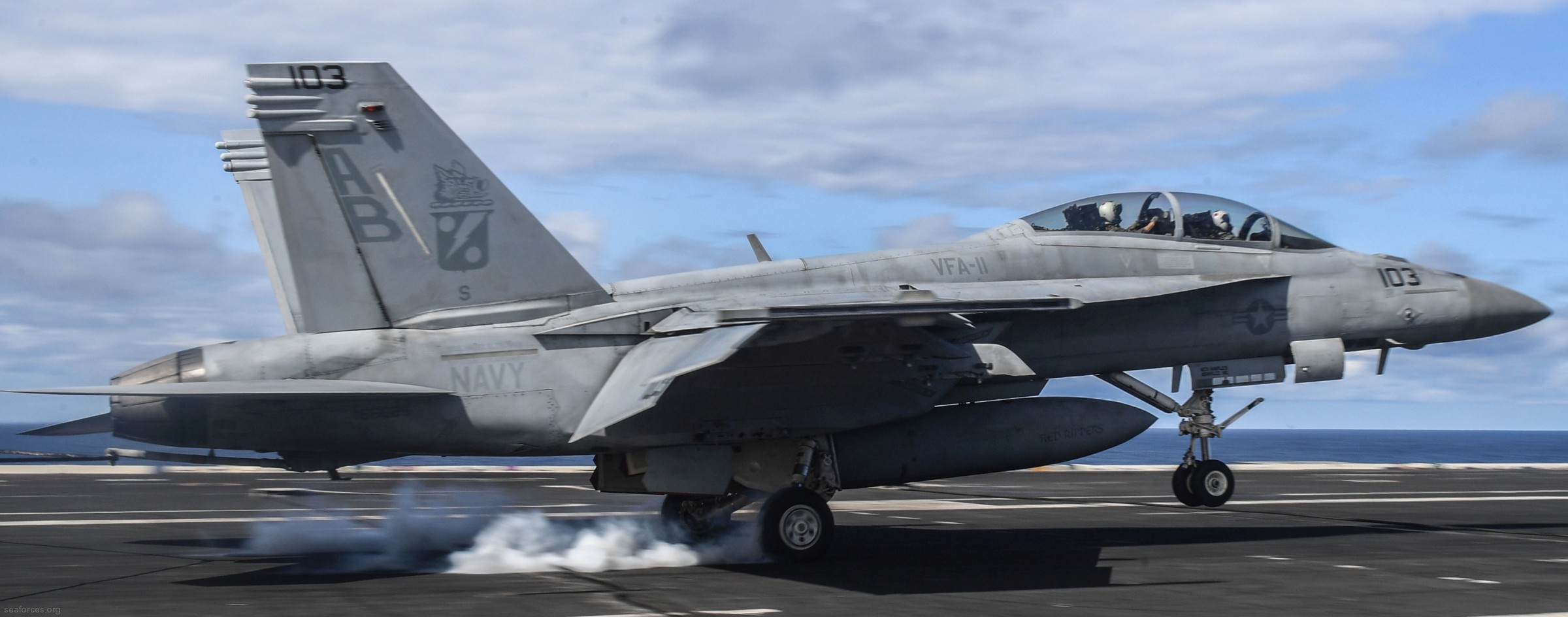 vfa-11 red rippers strike fighter squadron us navy f/a-18f super hornet carrier air wing cvw-1 uss harry s. truman cvn-75 56