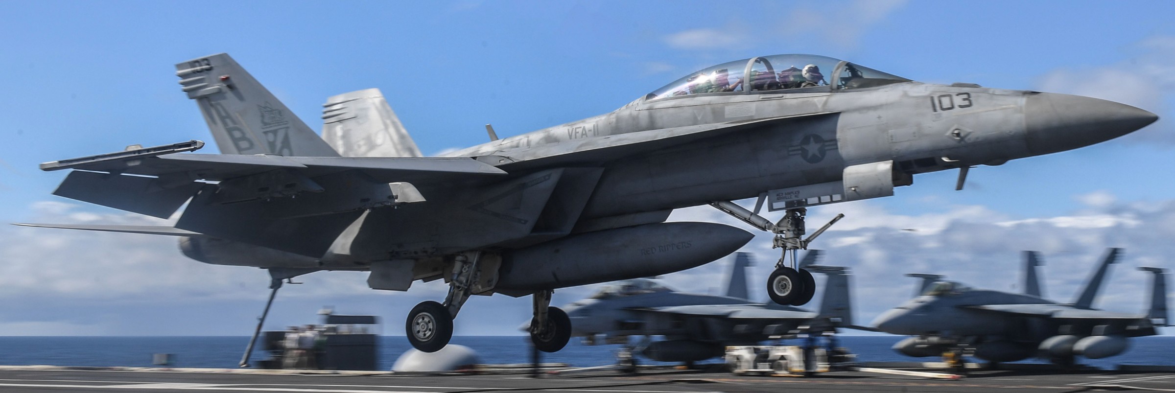 vfa-11 red rippers strike fighter squadron us navy f/a-18f super hornet carrier air wing cvw-1 uss harry s. truman cvn-75 57