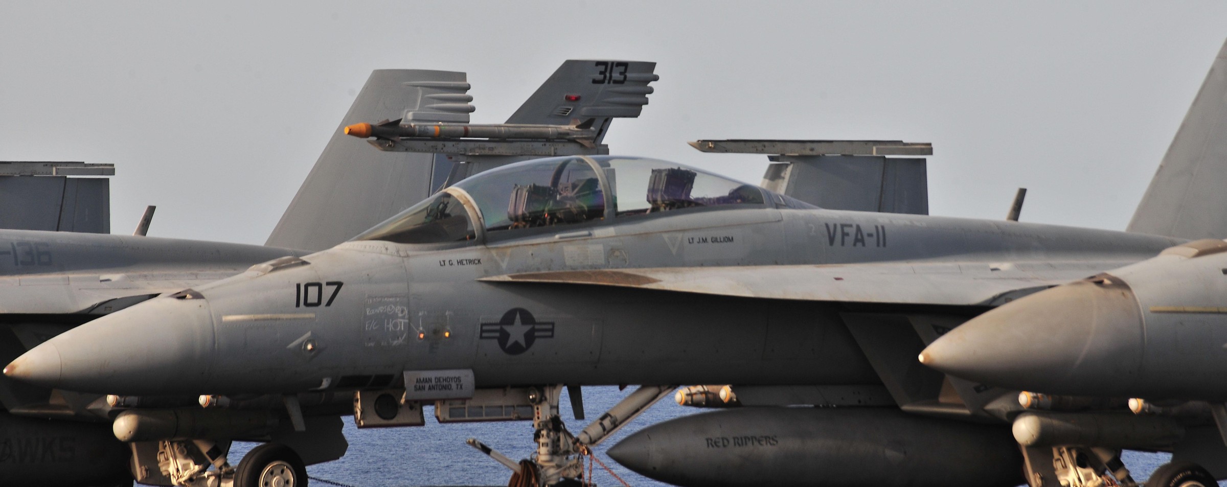 vfa-11 red rippers strike fighter squadron us navy f/a-18f super hornet uss enterprise cvn-65 carrier air wing cvw-1 81