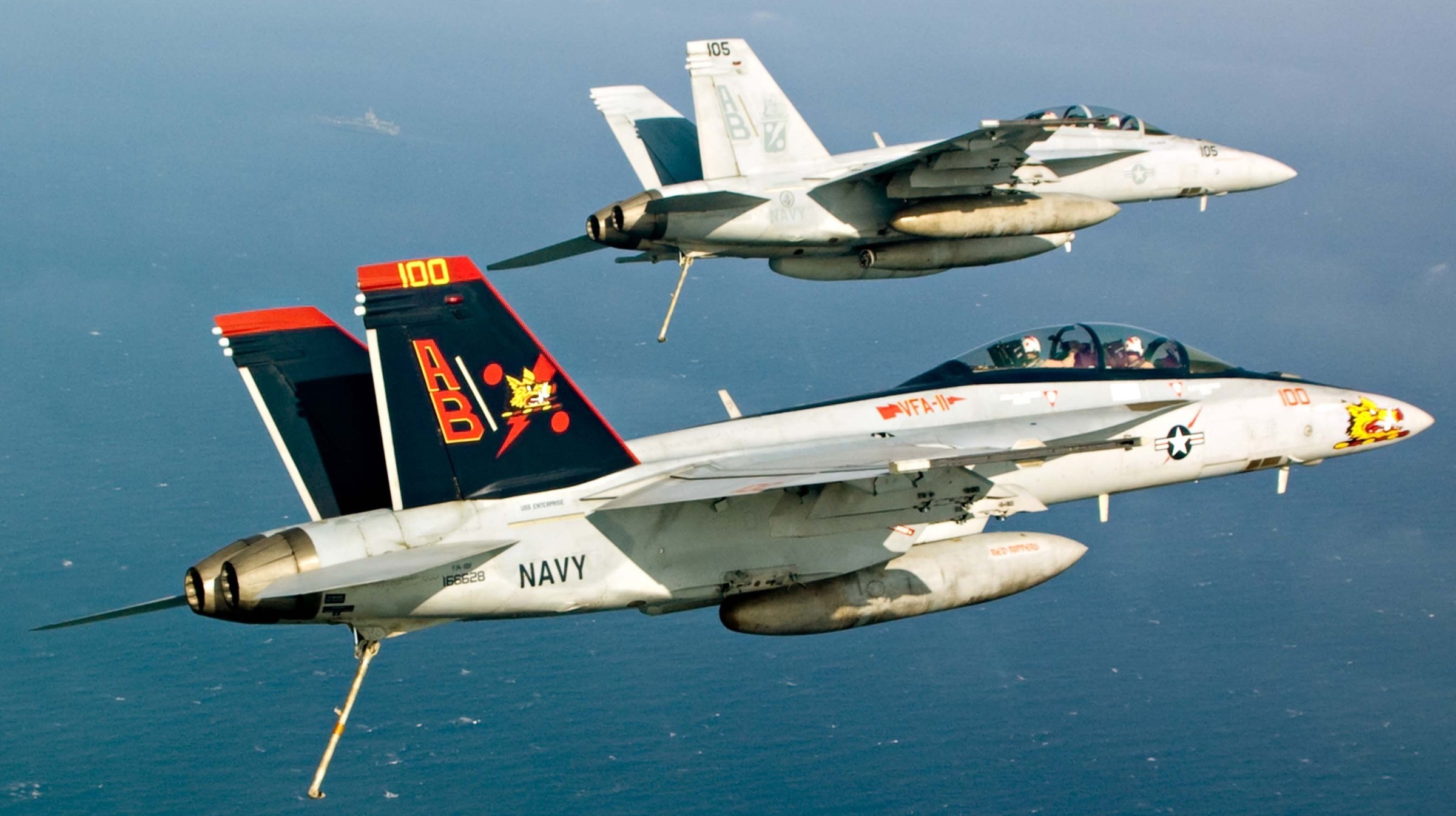 vfa-11 red rippers strike fighter squadron us navy f/a-18f super hornet uss enterprise cvn-65 carrier air wing cvw-1 82
