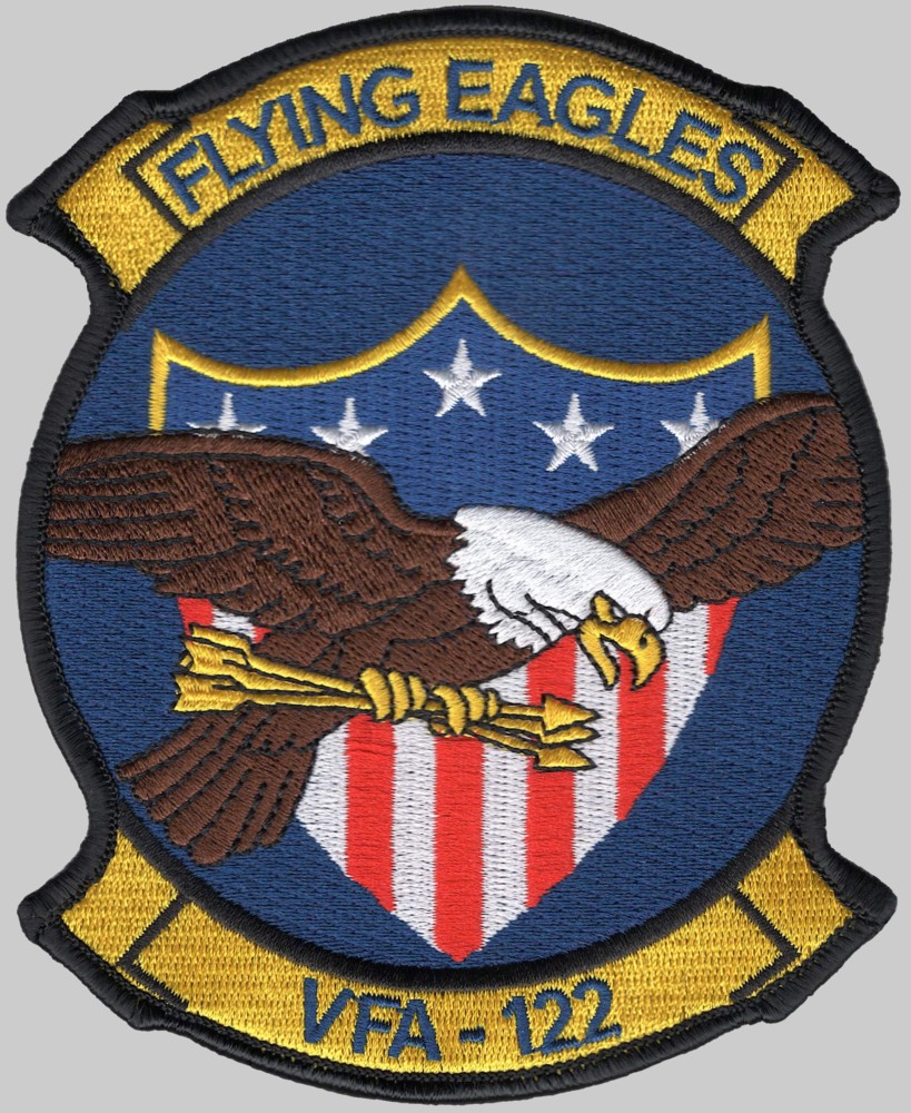 vfa-122 flying eagles insignia crest patch badge strike fighter squadron us navy 02p