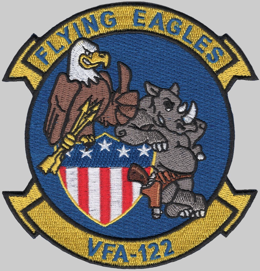 vfa-122 flying eagles insignia crest patch badge strike fighter squadron us navy 03p