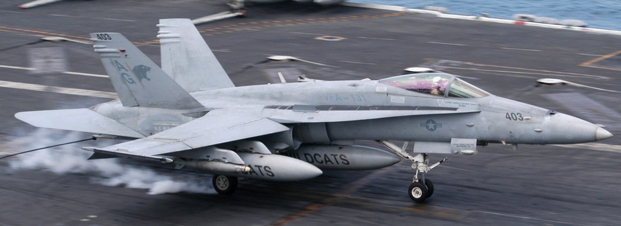 vfa-131 wildcats strike fighter squadron f/a-18c hornet cvw-7 uss dwight d. eisenhower cvn-69 2007 95