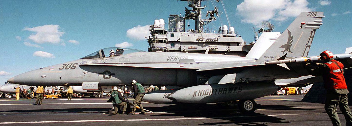 vfa-136 knighthawks strike fighter squadron f/a-18c hornet 1996 125 cvw-7 uss george washington cvn-73