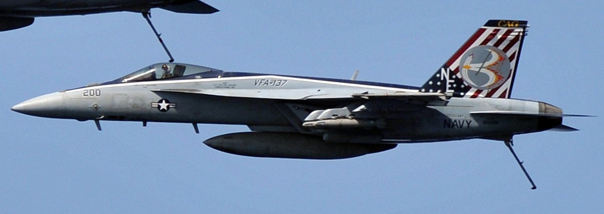 vfa-137 kestrels strike fighter squadron f/a-18e super hornet cvw-2 uss abraham lincoln cvn-72 2008 54