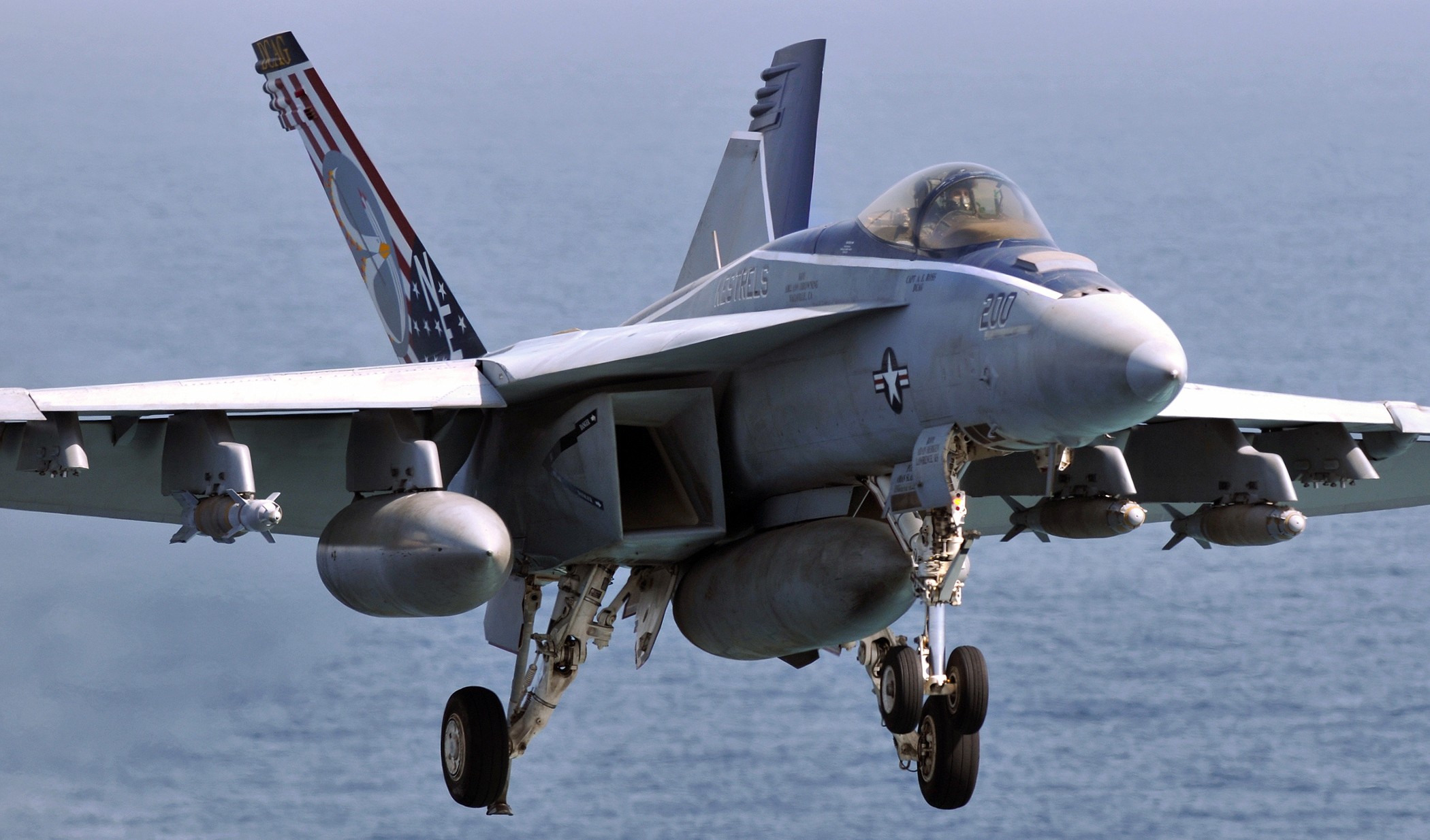 vfa-137 kestrels strike fighter squadron f/a-18e super hornet cvw-2 uss abraham lincoln cvn-72 2008 55