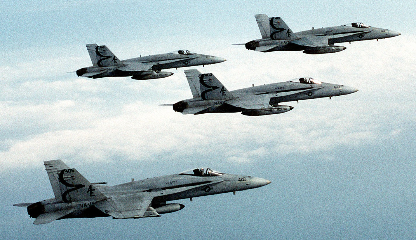 vfa-137 kestrels strike fighter squadron f/a-18a hornet cvw-6 1991 81