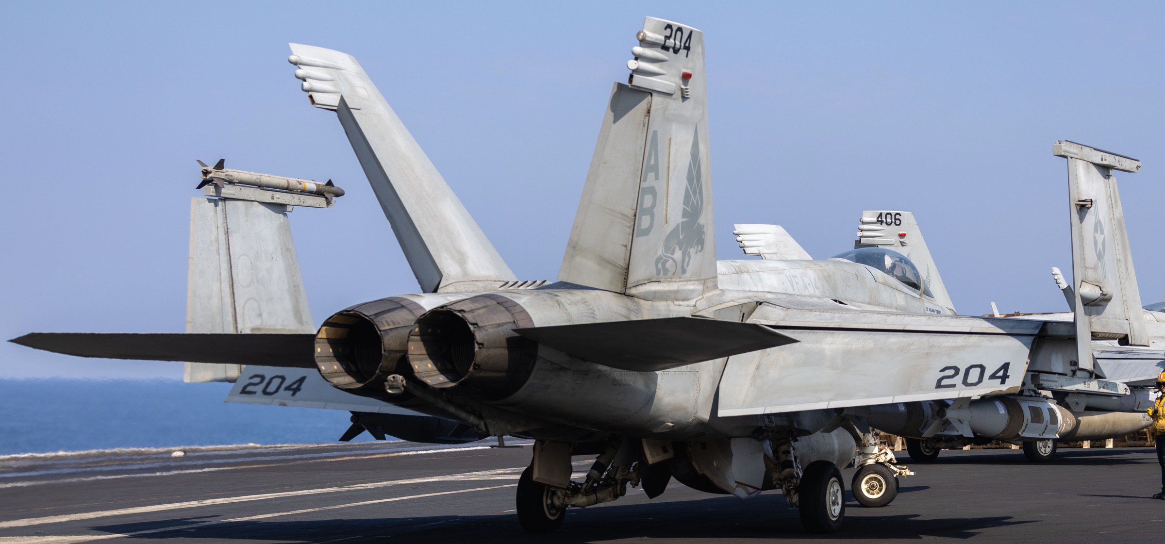 vfa-143 pukin dogs strike fighter squadron f/a-18e super hornet cvn-75 uss harry s. truman 100