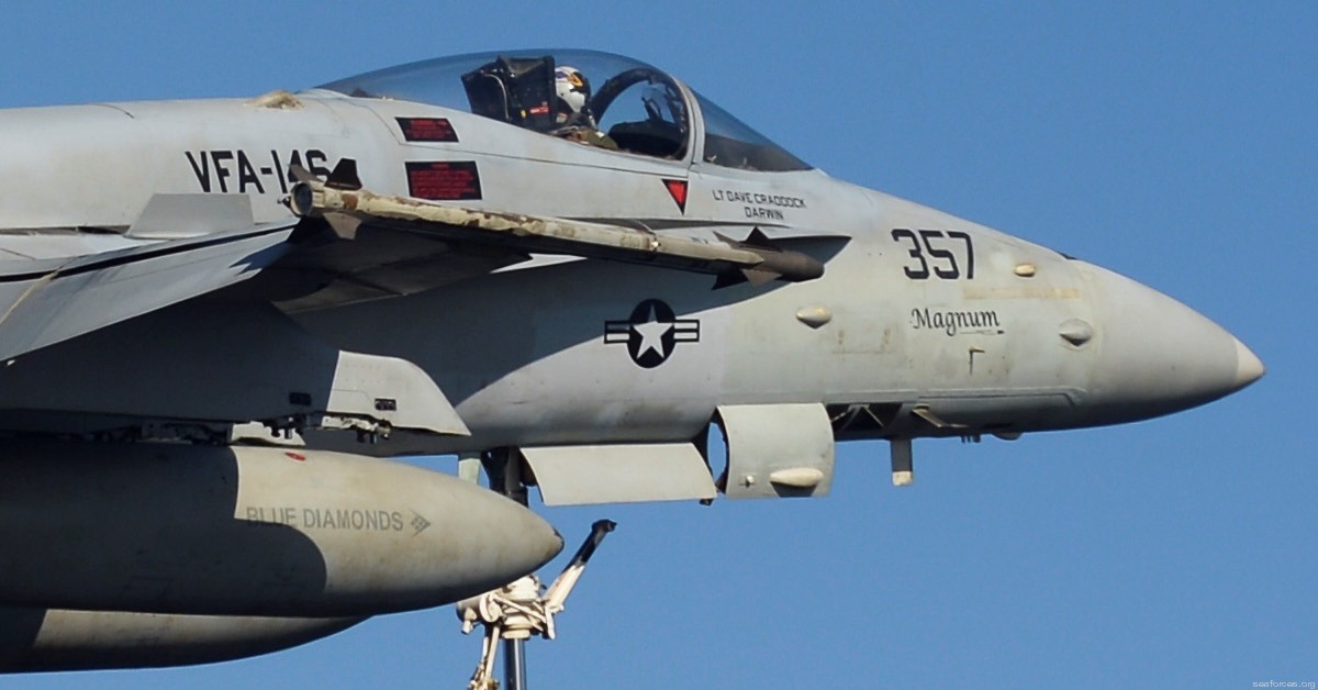 vfa-146 blue diamonds strike fighter squadron f/a-18c hornet carrier air wing cvw-11 uss nimitz cvn-68 30 357 magnum