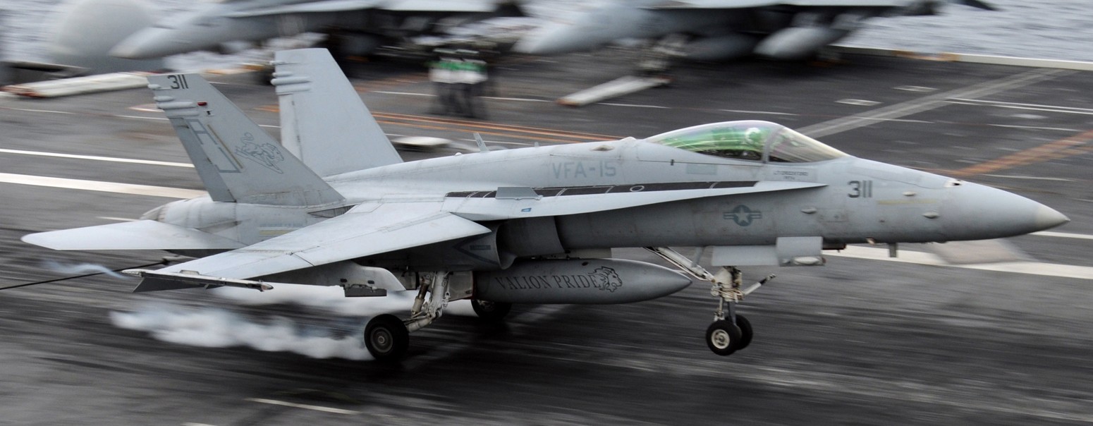 vfa-15 valions strike fighter squadron f/a-18c hornet cvn-77 uss george h. w. bush cvw-8 us navy 53p