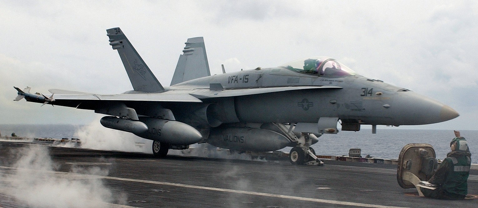 vfa-15 valions strike fighter squadron f/a-18c hornet cvn-71 uss theodore roosevelt cvw-8 us navy 96p