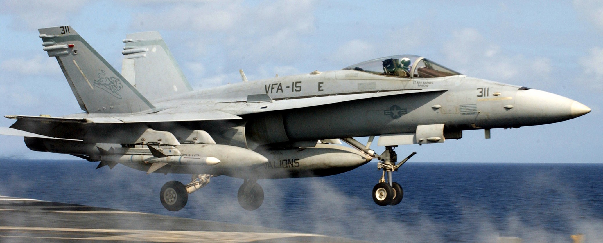 vfa-15 valions strike fighter squadron f/a-18c hornet cvn-71 uss theodore roosevelt cvw-8 us navy 105p