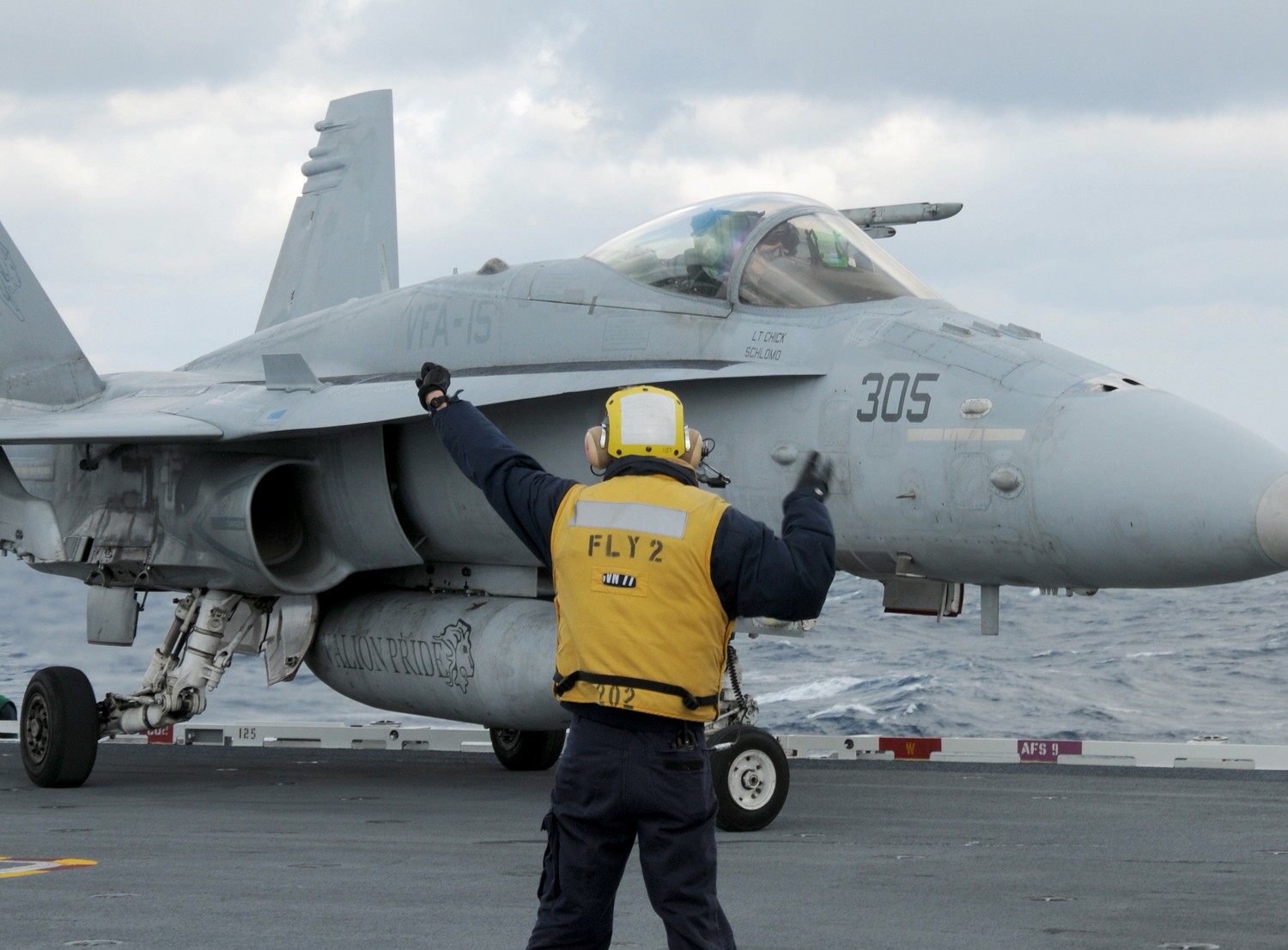 vfa-15 valions strike fighter squadron f/a-18c hornet cvn-77 uss george h. w. bush cvw-8 us navy 123p