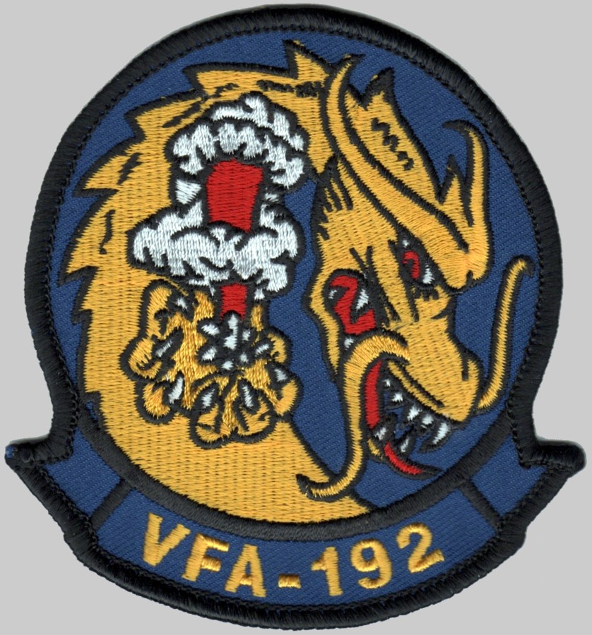 vfa-192 golden dragons patch crest insignia badge strike fighter squadron navy f/a-18 hornet 02p