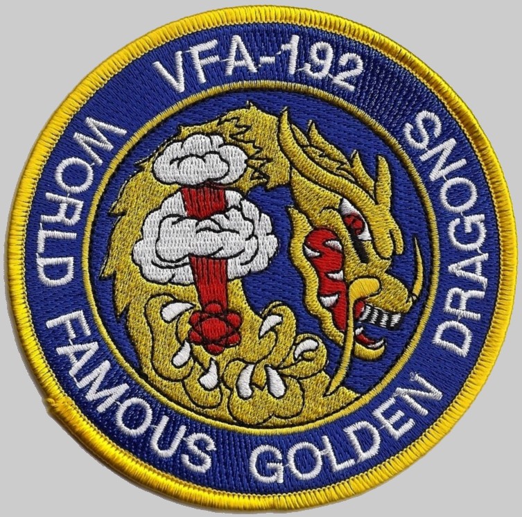 vfa-192 golden dragons patch crest insignia badge strike fighter squadron navy f/a-18 hornet 04p