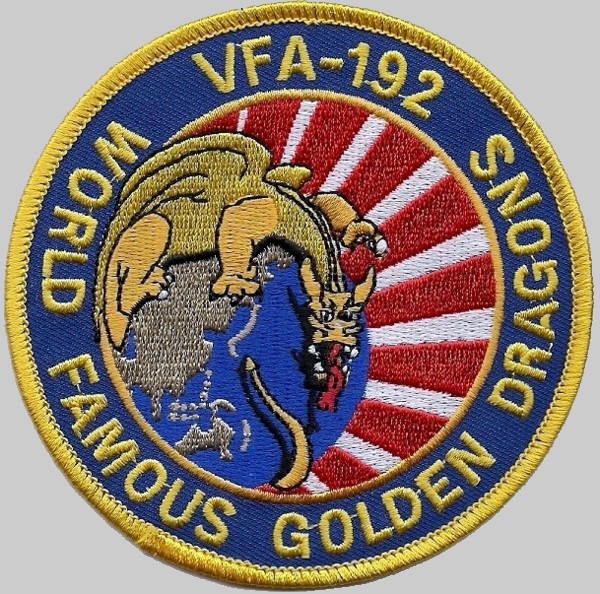 vfa-192 golden dragons patch crest insignia badge strike fighter squadron navy f/a-18 hornet 05p