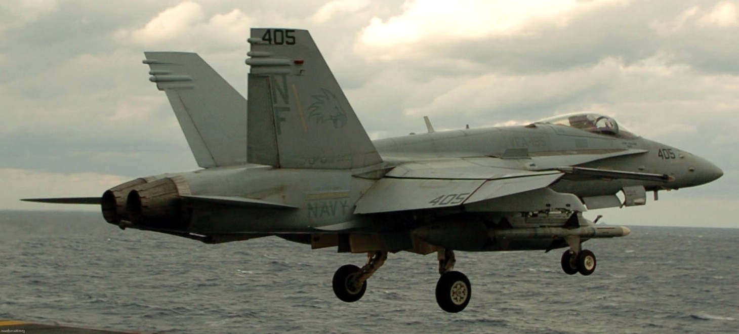vfa-195 dambusters strike fighter squadron navy f/a-18c hornet carrier air wing cvw-5 uss kitty hawk cv-63 63