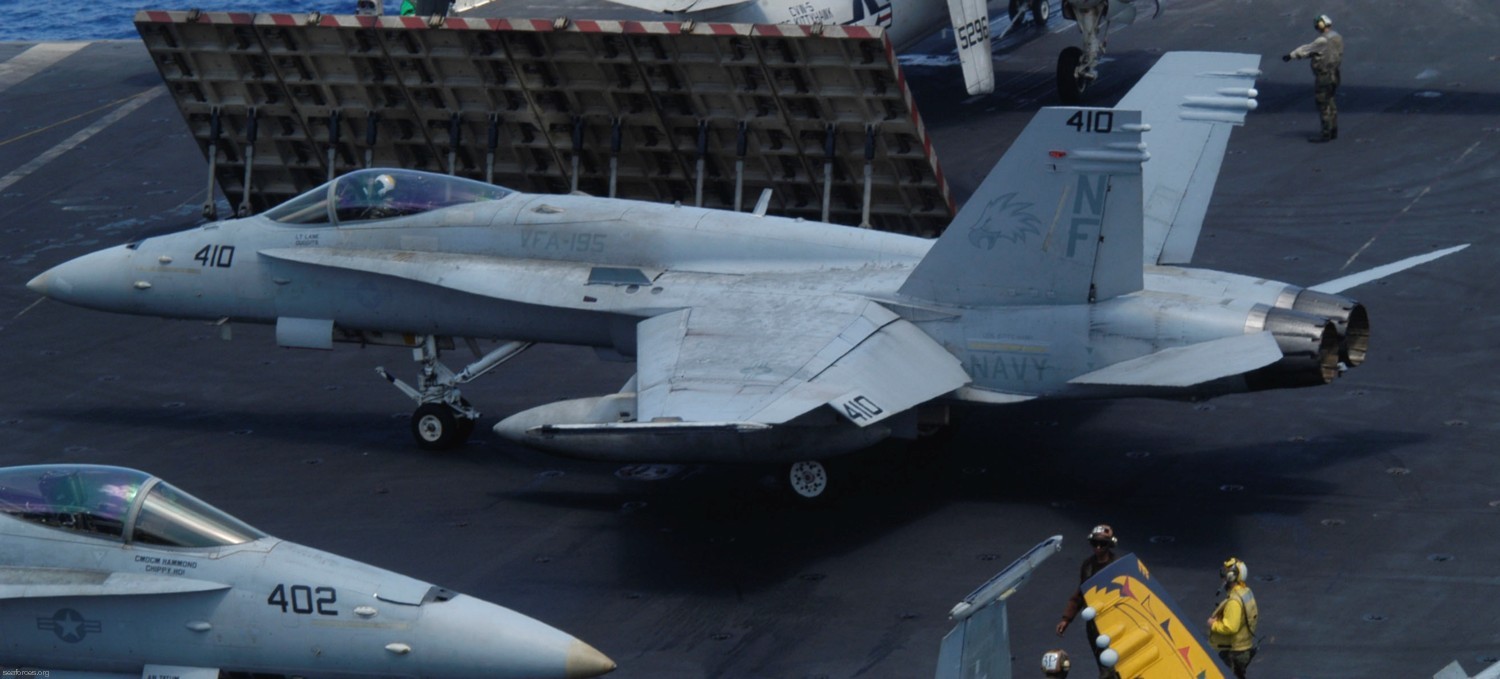 vfa-195 dambusters strike fighter squadron navy f/a-18c hornet carrier air wing cvw-5 uss kitty hawk cv-63 104
