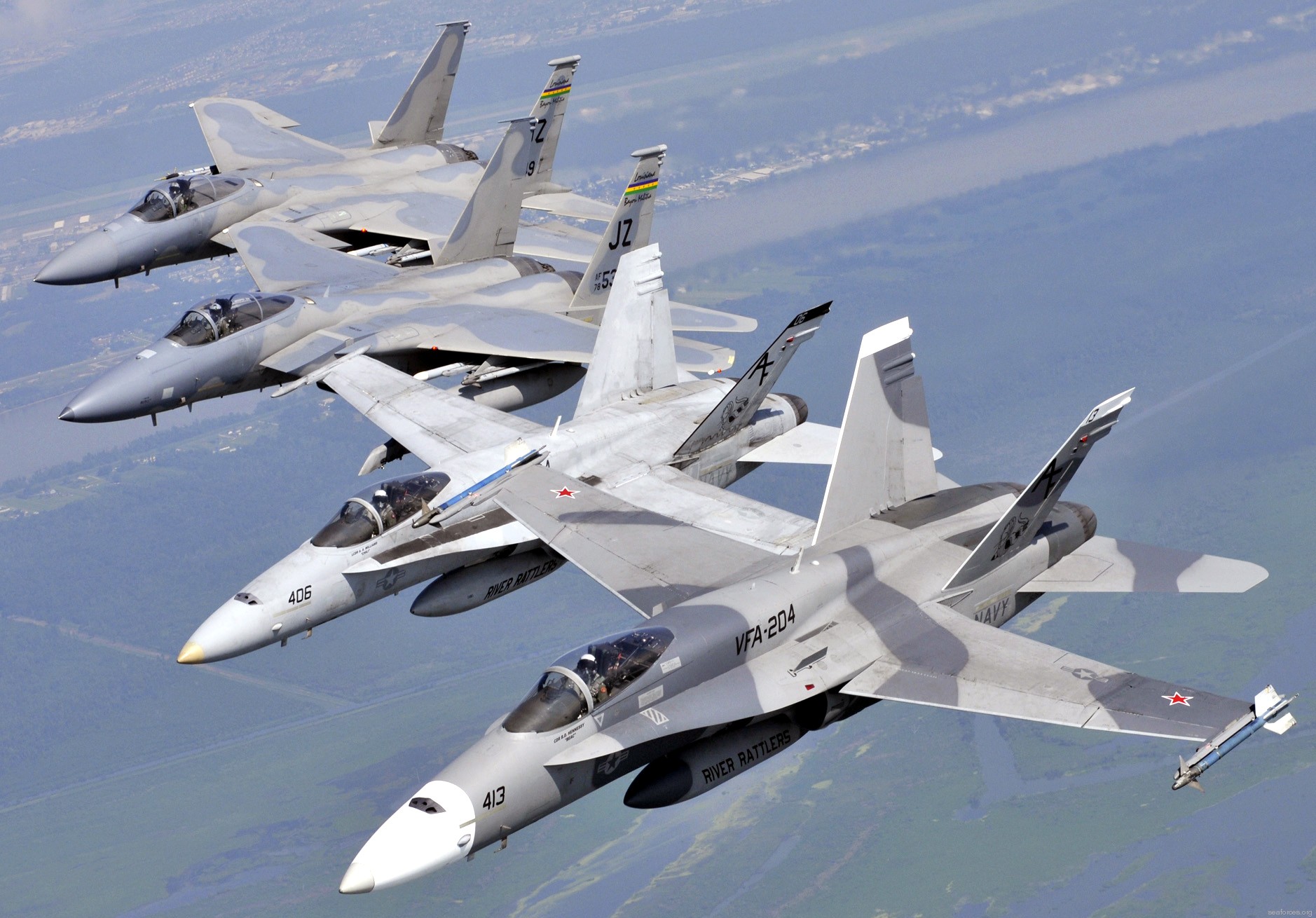 vfa-204 river rattlers f/a-18a+ hornet strike fighter squadron us navy reserve 09 aggressor nas jrb new orleans