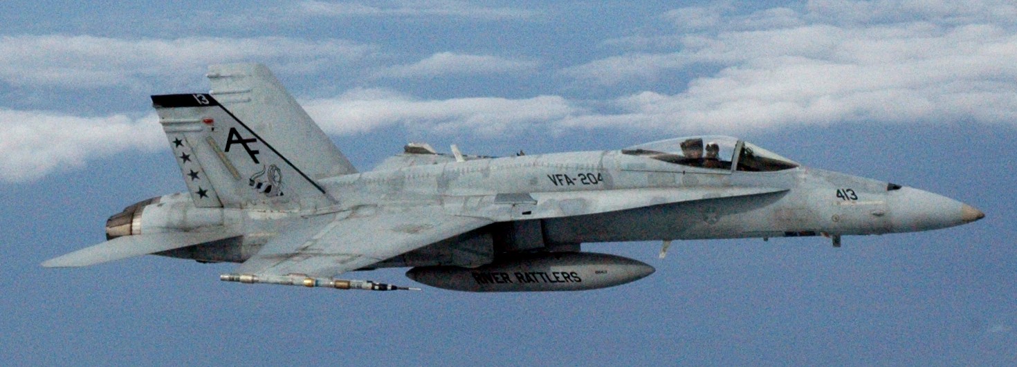 vfa-204 river rattlers f/a-18a+ hornet strike fighter squadron us navy reserve 11
