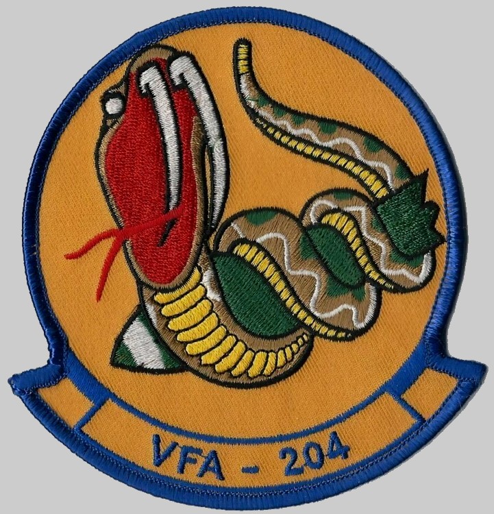 vfa-204 river rattlers insignia crest patch badge strike fighter squadron us navy reserve 02x