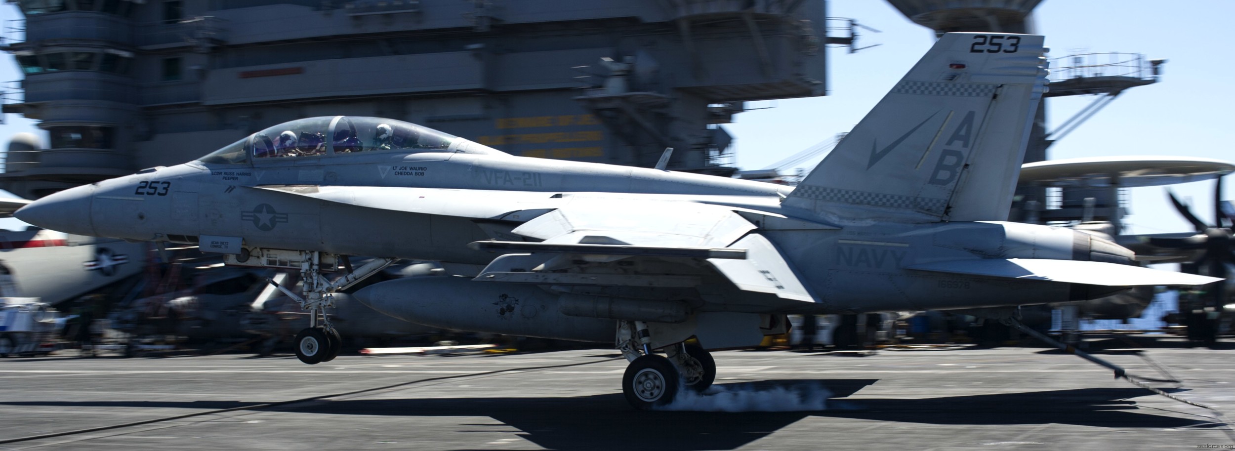 vfa-211 fighting checkmates strike fighter squadron f/a-18f super hornet navy carrier air wing cvw-1 uss harry s. truman cvn-75 87