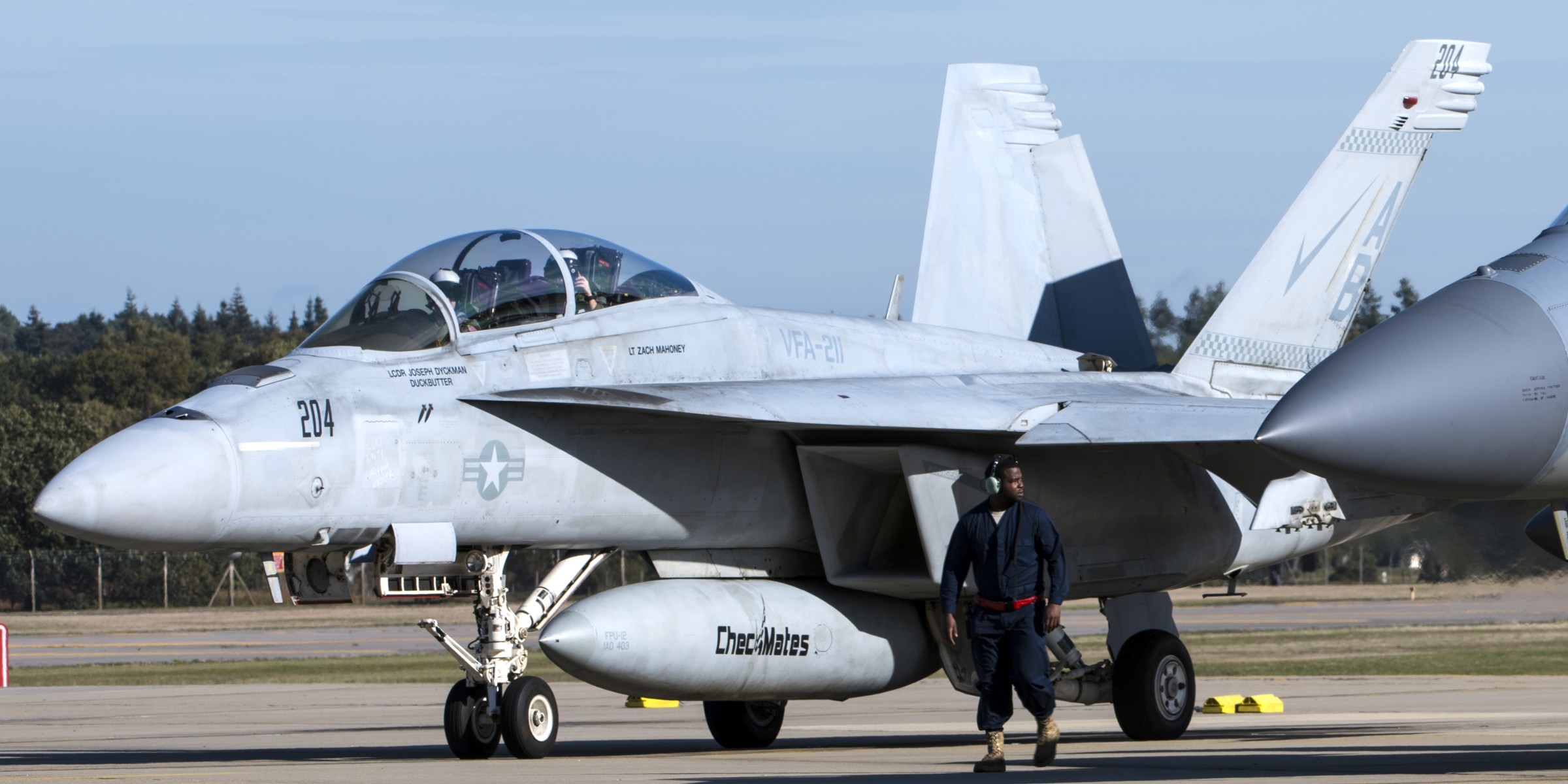vfa-211 fighting checkmates strike fighter squadron f/a-18f super hornet navy carrier air wing cvw-1 uss harry s. truman cvn-75 raf lakenheath 2018