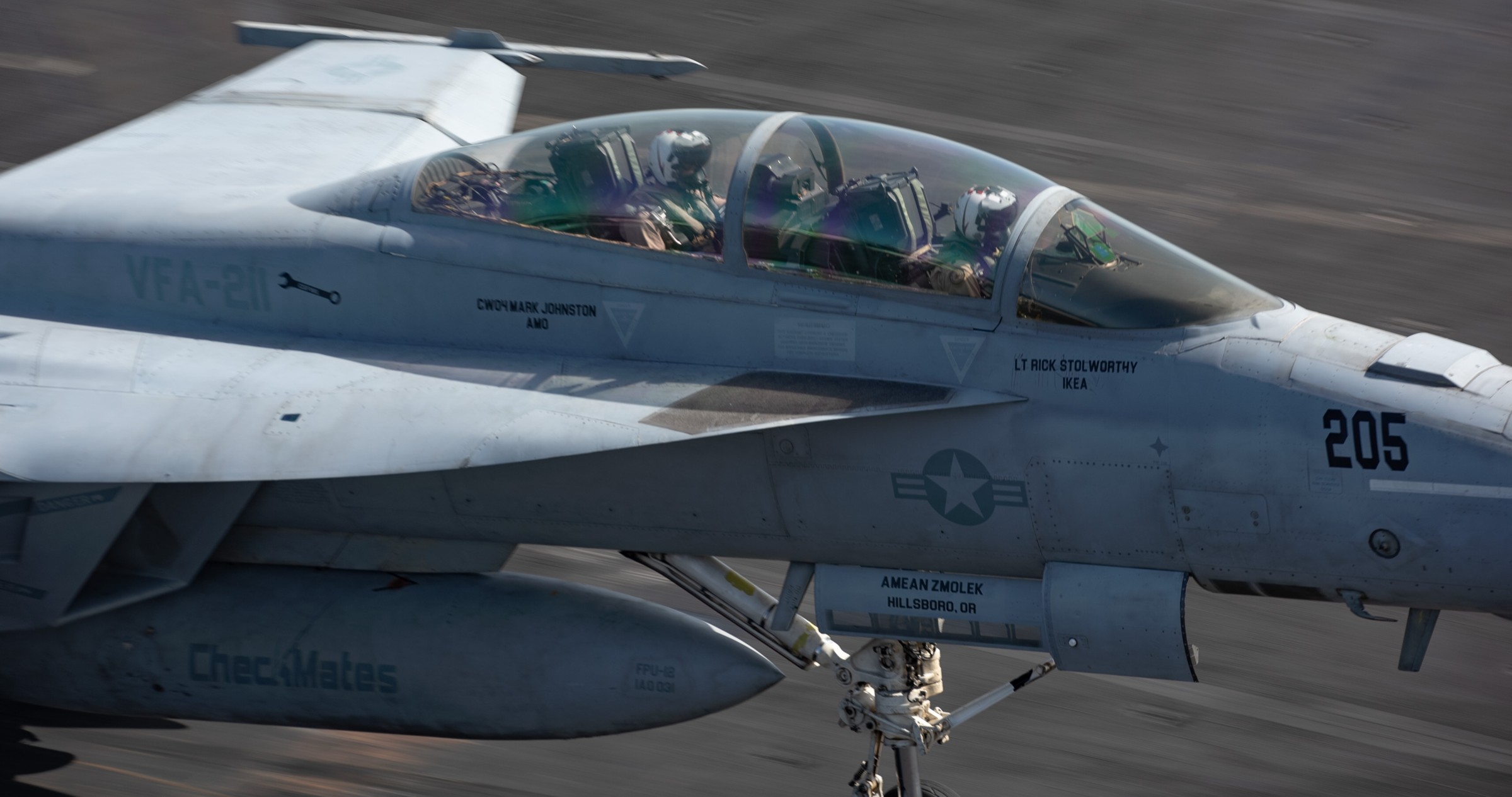 vfa-211 fighting checkmates strike fighter squadron f/a-18f super hornet cvw-1 uss harry s. truman cvn-75 126
