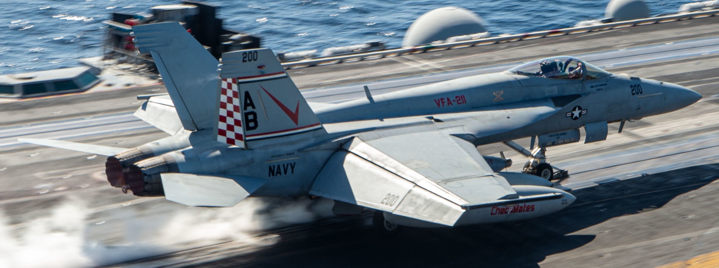 vfa-211 fighting checkmates strike fighter squadron f/a-18e super hornet cvw-1 uss harry s. truman cvn-75 144