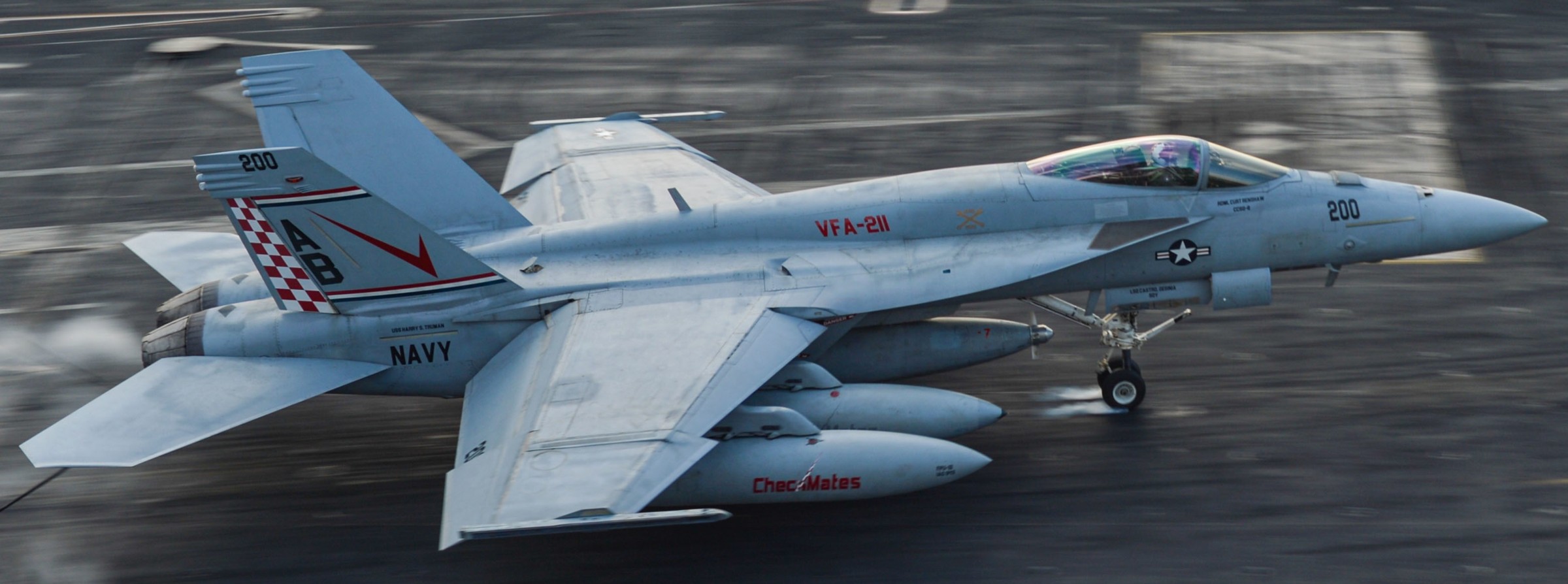 vfa-211 fighting checkmates strike fighter squadron f/a-18e super hornet cvw-1 uss harry s. truman cvn-75 148