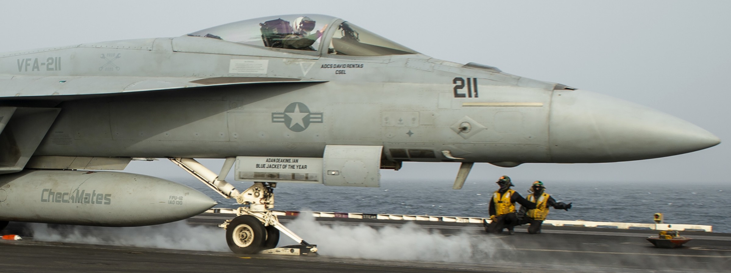 vfa-211 fighting checkmates strike fighter squadron f/a-18e super hornet cvw-1 uss harry s. truman cvn-75 150