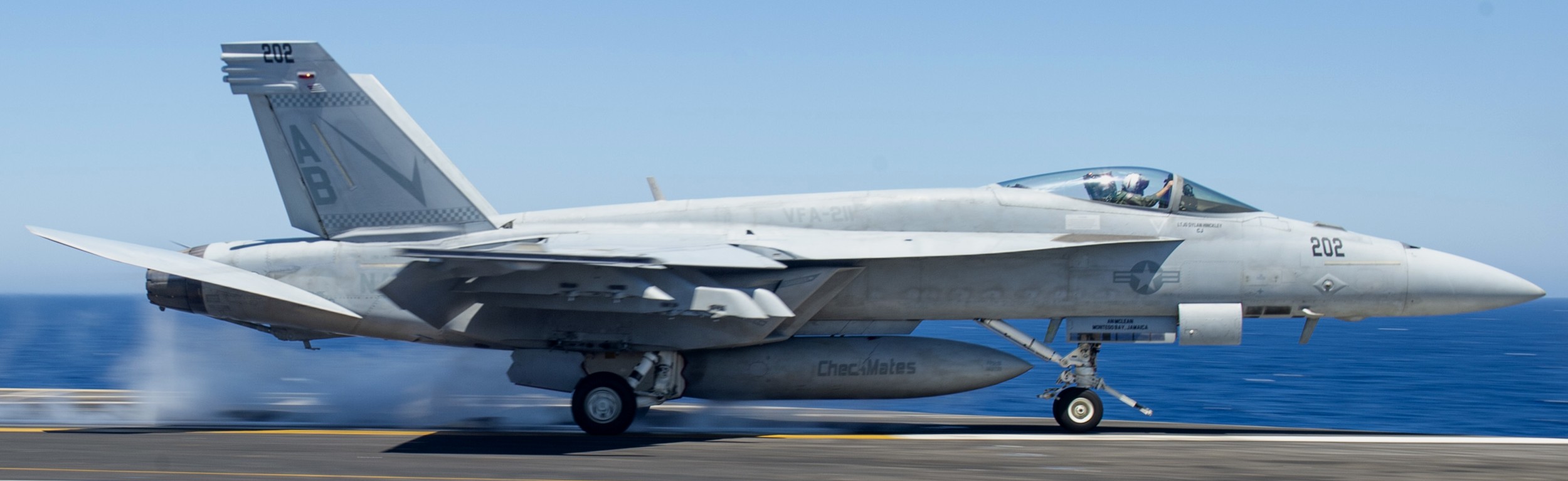 vfa-211 fighting checkmates strike fighter squadron f/a-18e super hornet cvw-1 uss harry s. truman cvn-75 155