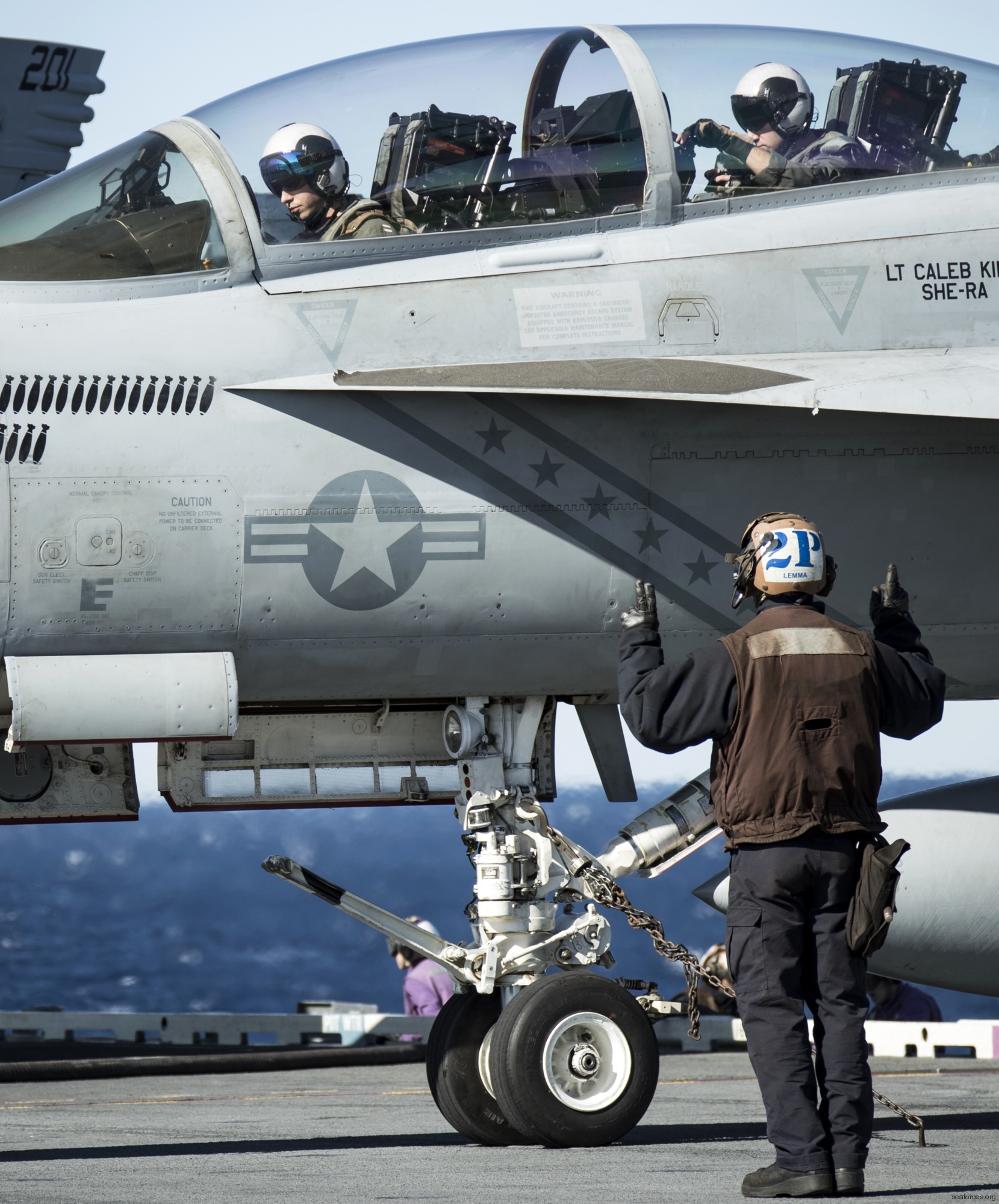 vfa-213 black lions strike fighter squadron us navy f/a-18f super hornet cvw-8 uss gerald r. ford cvn-78 06