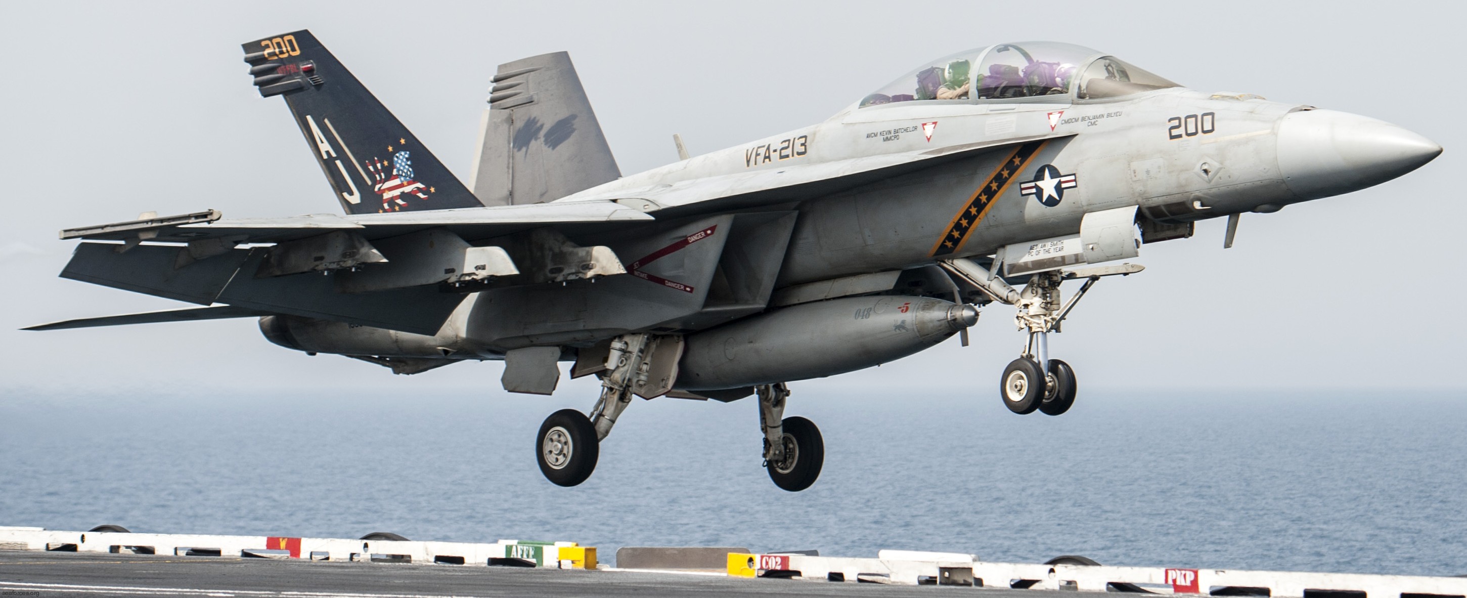 vfa-213 black lions strike fighter squadron us navy f/a-18f super hornet cvw-8 uss george h. w. bush cvn-77 46