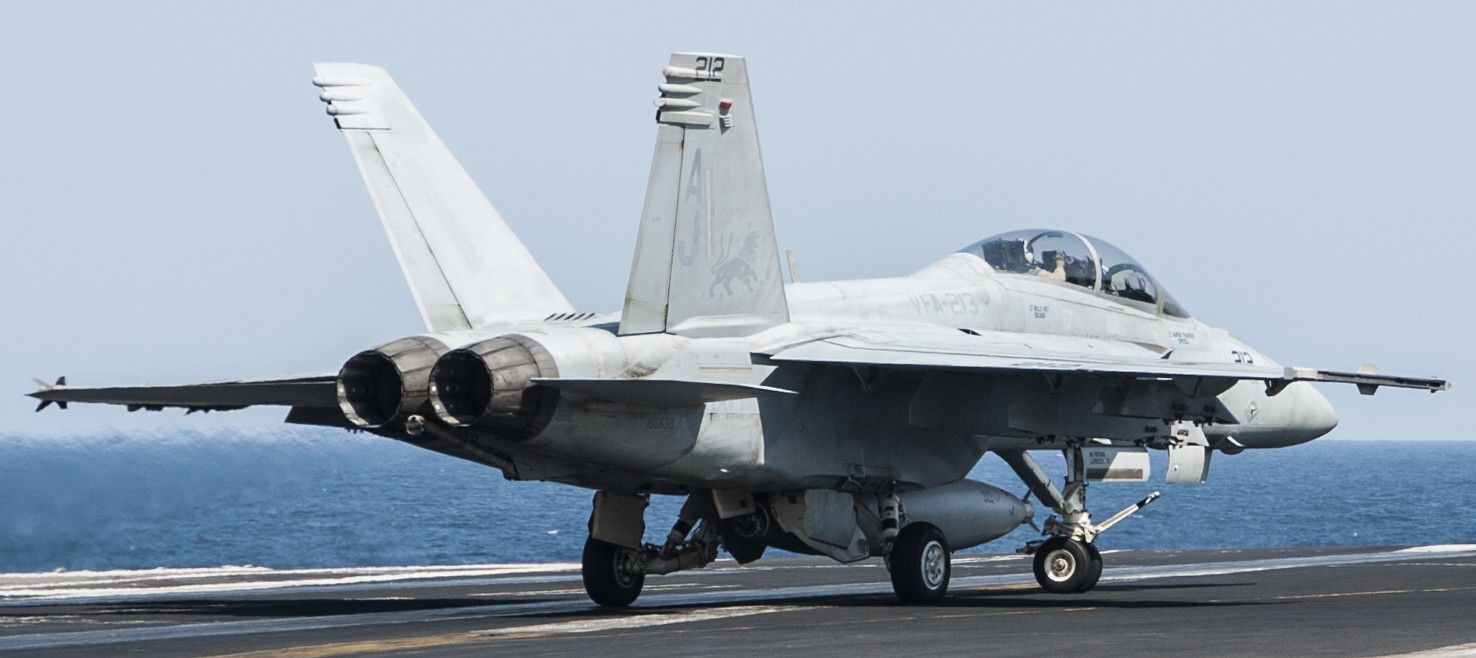 vfa-213 black lions strike fighter squadron us navy f/a-18f super hornet cvw-8 uss george h. w. bush cvn-77 62