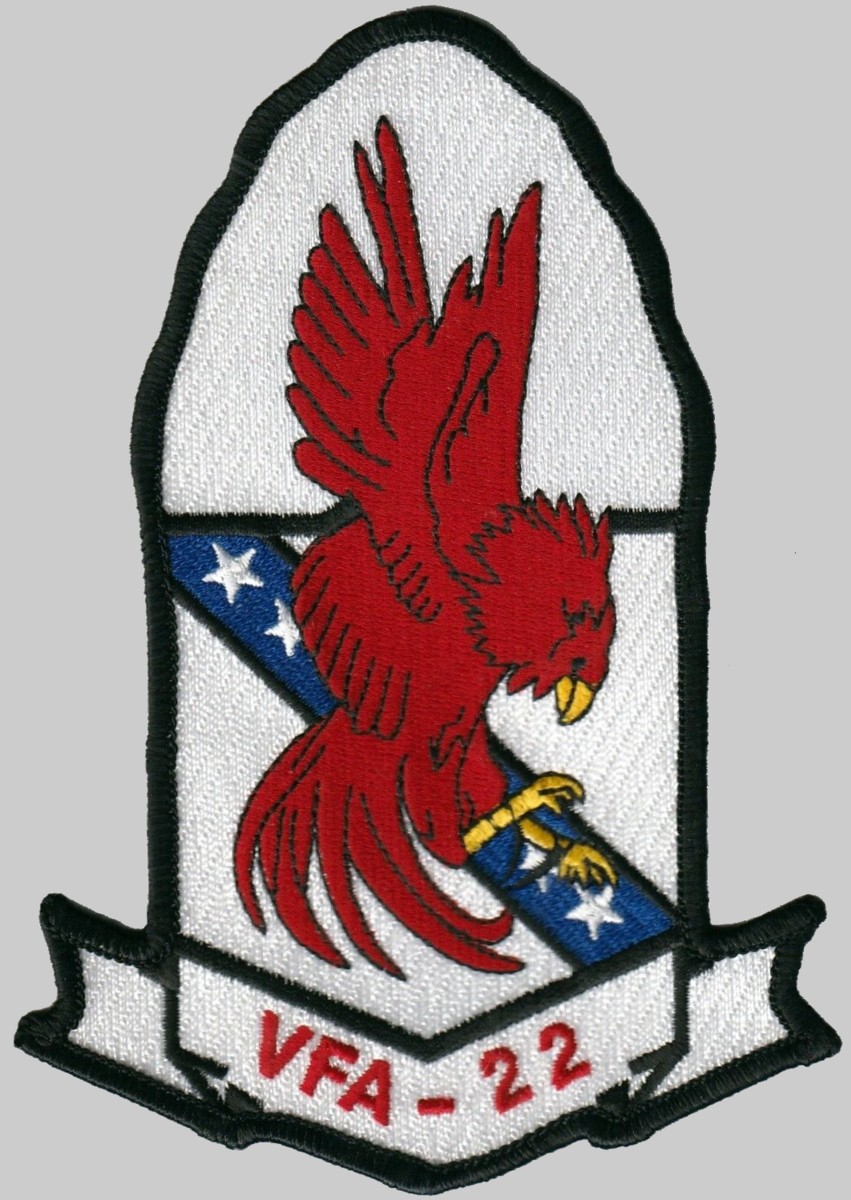 vfa-22 fighting redcocks insignia crest patch badge strike fighter squadron us navy 02p